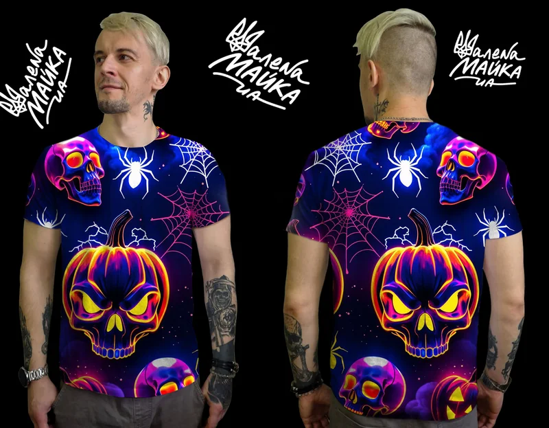 сублимационные футолки: Neon Halloween